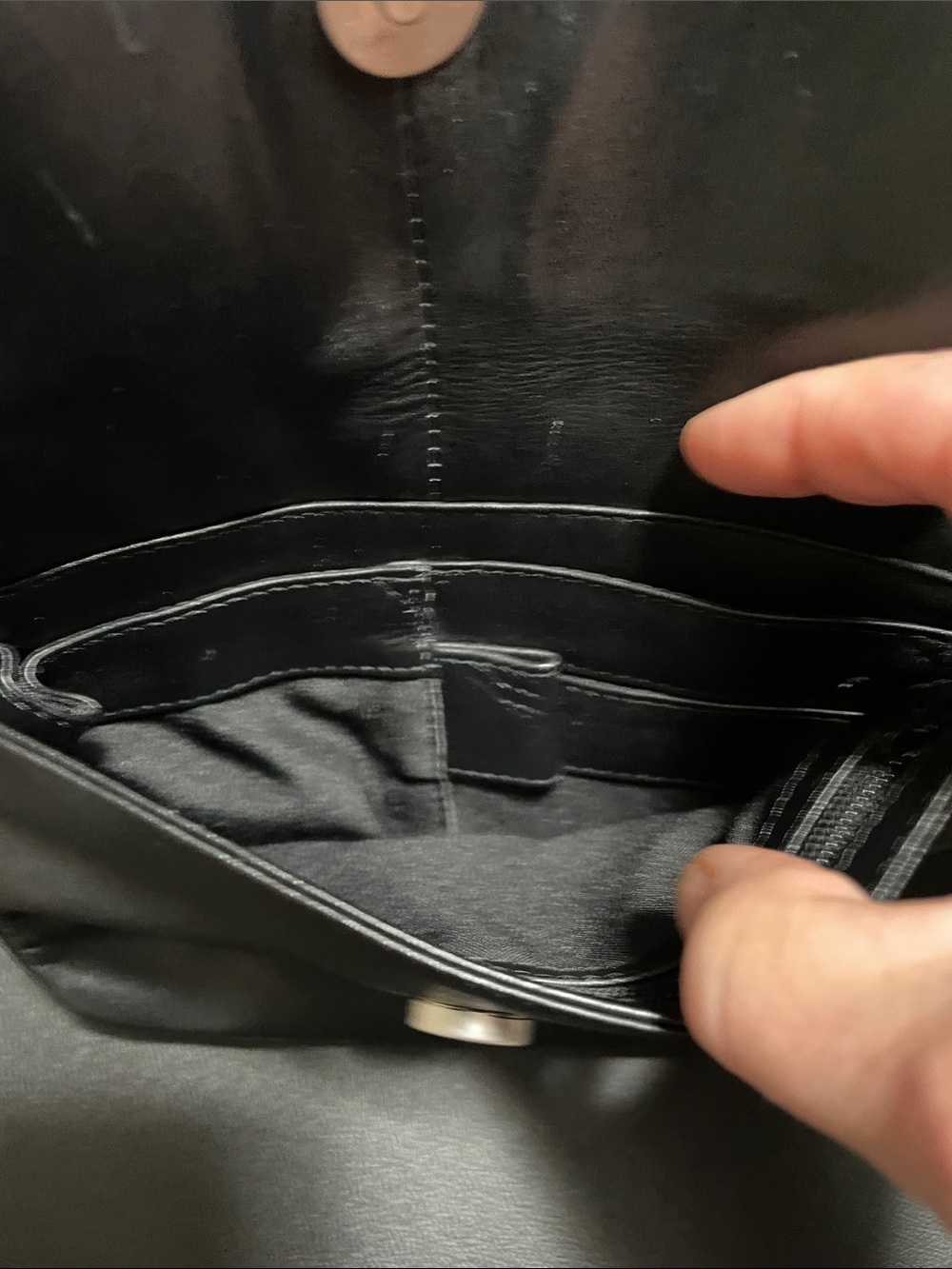 Derek Alexander Black Leather Crossbody Bag - Picture 5 of 8